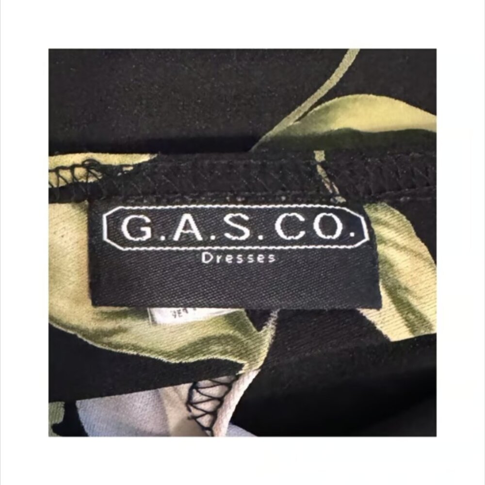 Gas & Co White Black Green Sleeveless Floral Mini Tailored Dress Quality Medium - Picture 5 of 12